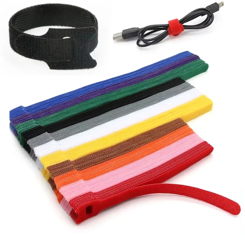 Gear Tie Reusable - 10-50 adet renkli çıkarılabilir kablo bağları