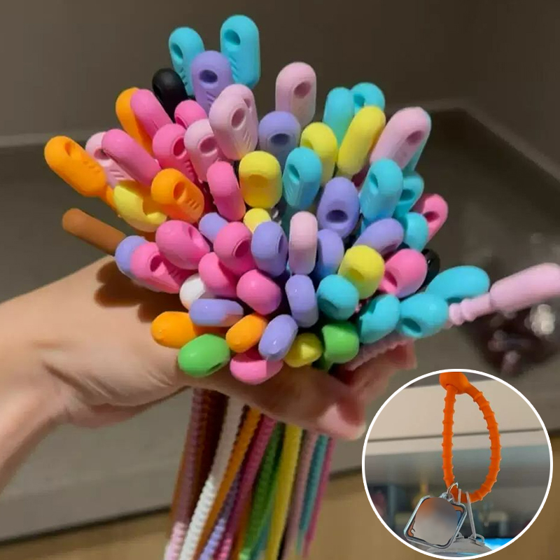 Gear Tie Reusable - 200 adet/grup silikon yeniden kullanılabilir çanta