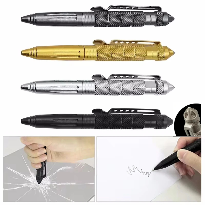 Pen Tactical Glass - 1/2/3/4 adet Çok Fonksiyonlu Taktik Kalem