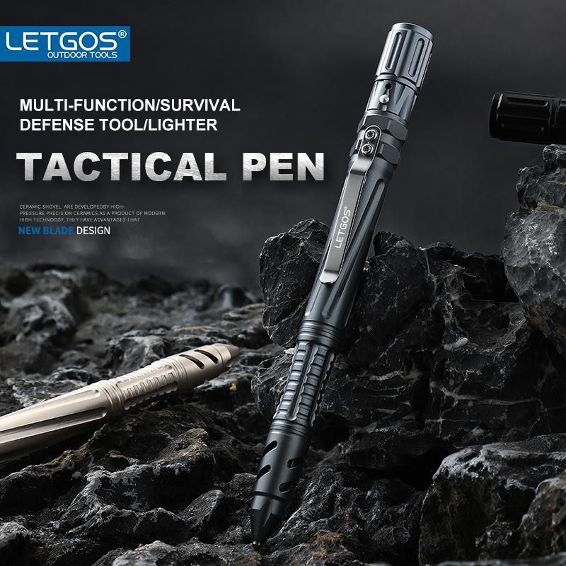 Pen Tactical Glass - LETGOS Tungsten Çelik Taktik Kalem -