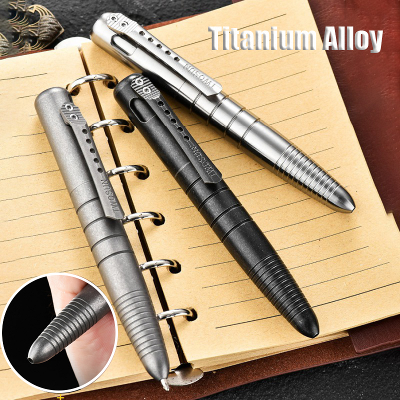 Pen Tactical Glass - Titanyum taktik kalem EDC çok fonksiyonlu
