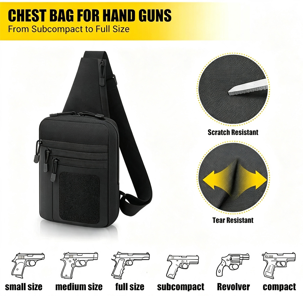 Gizli Taşıma Göğüs Çantası, Ta - Edc Carry Bag For Pistol incelemesi ve fiyatı