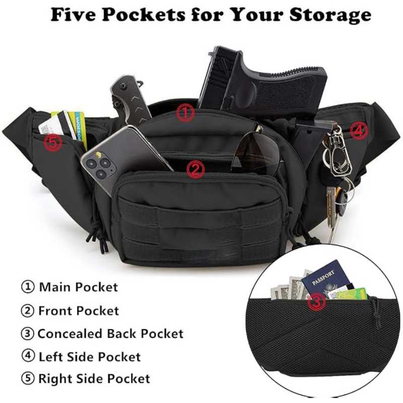 Su Geçirmez Molle EDC Çantası  - Edc Concealed Carry Fanny Pack incelemesi ve fiyatı