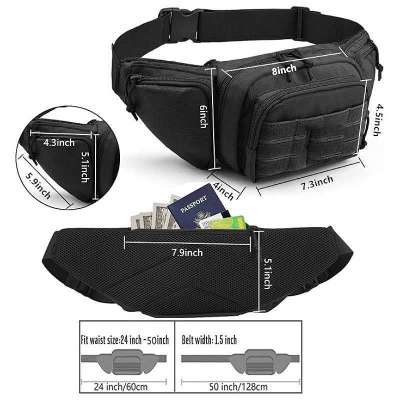 Su Geçirmez Molle EDC Çantası  - Edc Concealed Carry Fanny Pack incelemesi ve fiyatı
