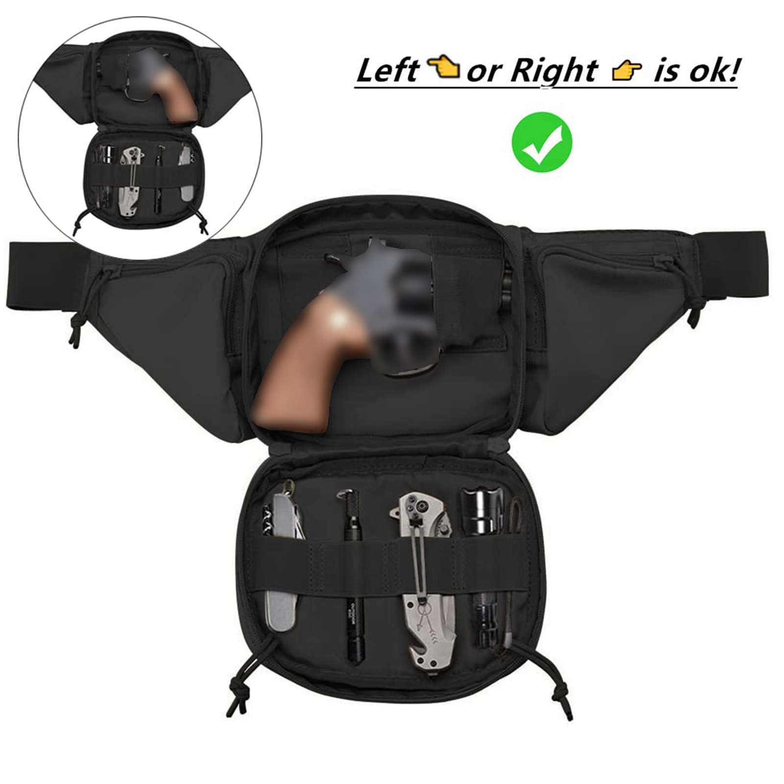 Taktik Fanny paketi Gun kılıf  - Edc Concealed Carry Fanny Pack incelemesi ve fiyatı